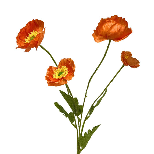 Mini Field Poppy Spray x 4 - 23" - Orange | GT