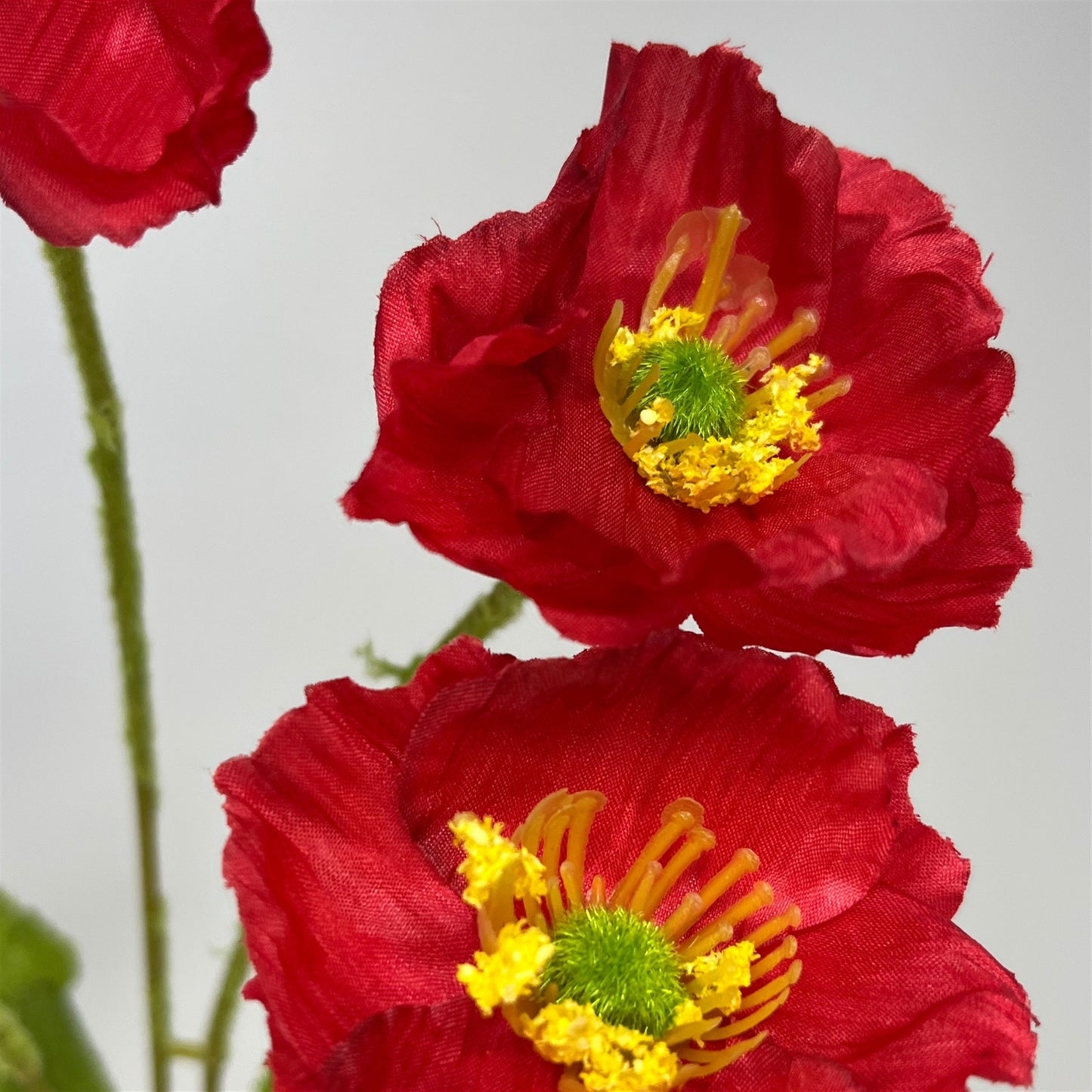 Mini Field Poppy Spray x 4 - 23" - Red