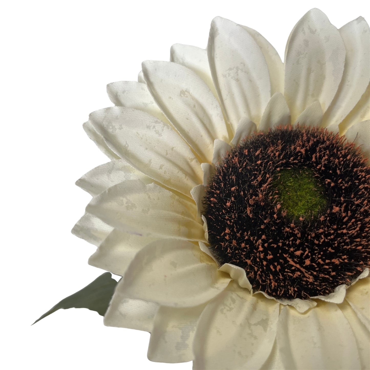 Vintage Fabric Sunflower Stem 27" - Ivory