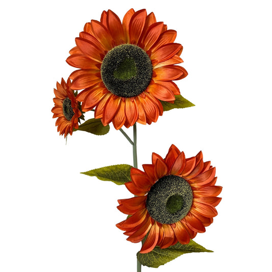 Sunflower Spray x3 - 53" - Orange