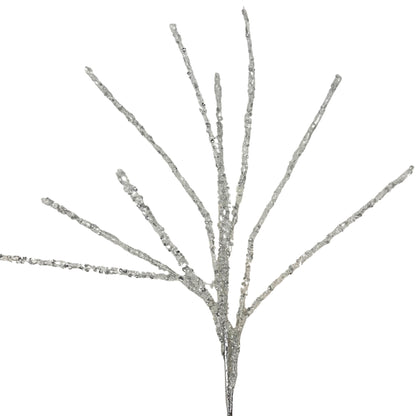 Acrylic Crystal Bead Spray 33" - Silver | YK