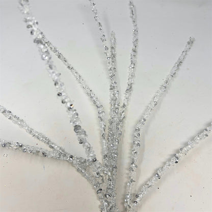 Acrylic Crystal Bead Spray 33" - Silver | YK