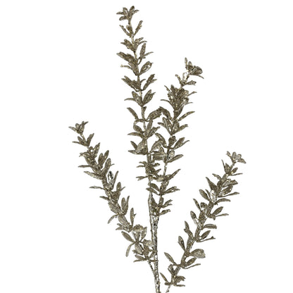 Glittered Rosemary Spray 28.5" - Champagne