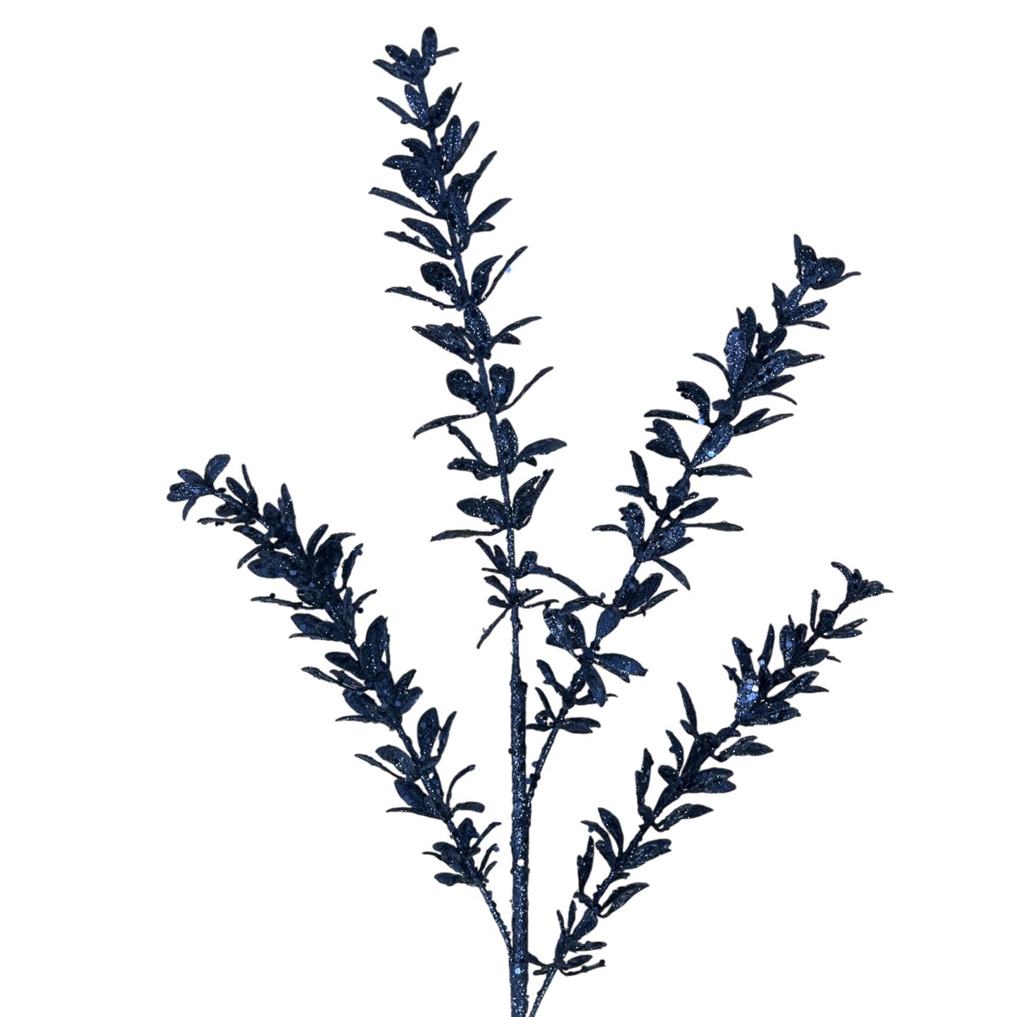 Glittered Rosemary Spray 28.5" - Dark Blue