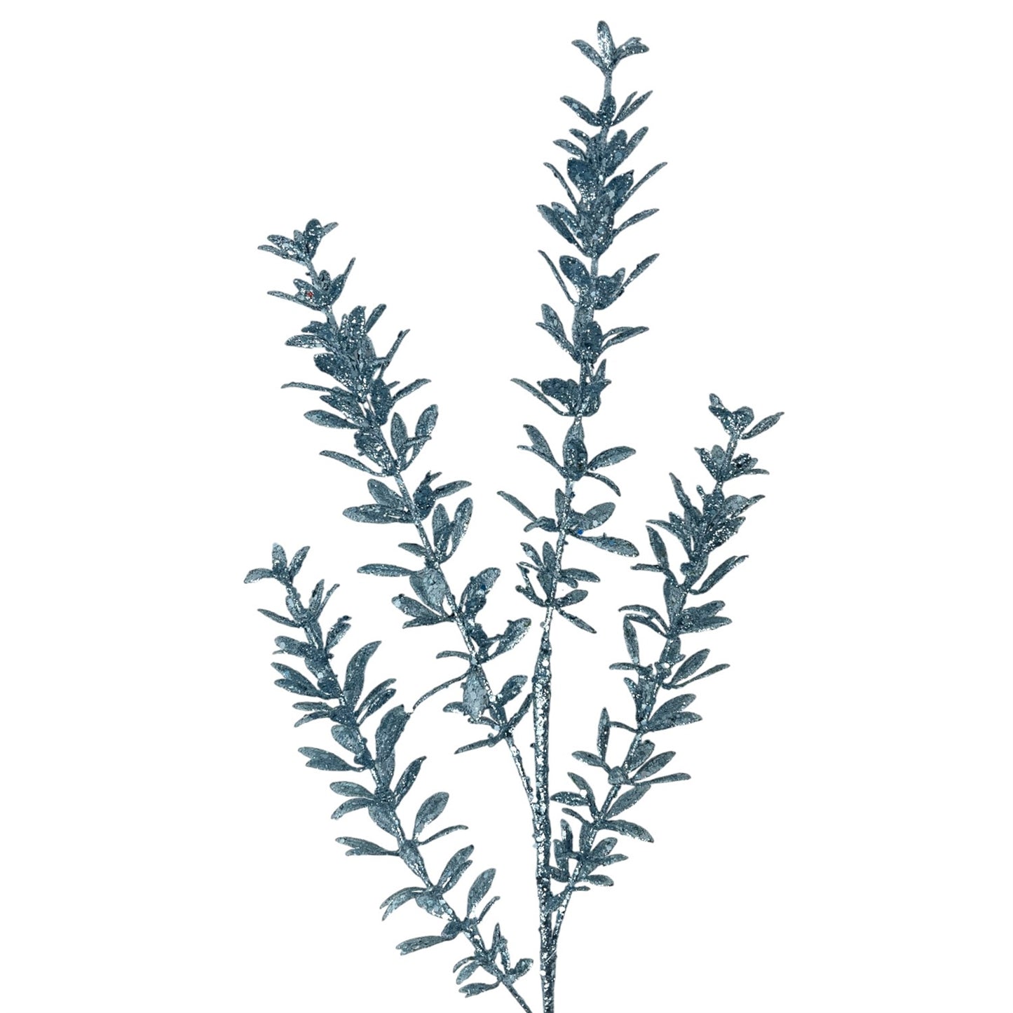Glittered Rosemary Spray 28.5" - Light Blue