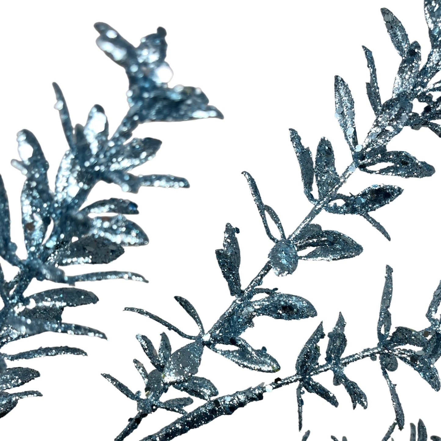 Glittered Rosemary Spray 28.5" - Light Blue