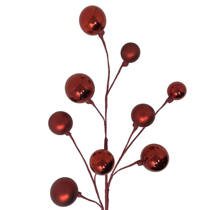 Shiny/Matte Mixed Ball Spray 31" - Red | KS