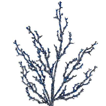 Mini Diamond Encrusted Twig Branch - 32" - Dark Blue