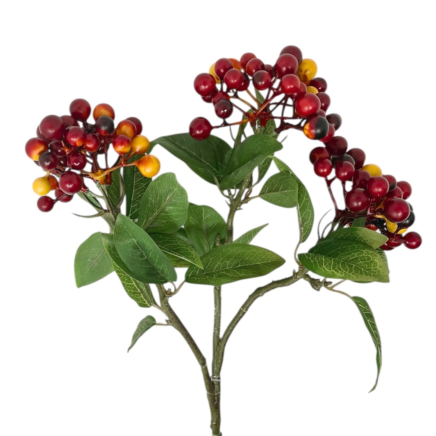 Faux Botanical Cluster Berry Stem 24" - Cranberry | YS