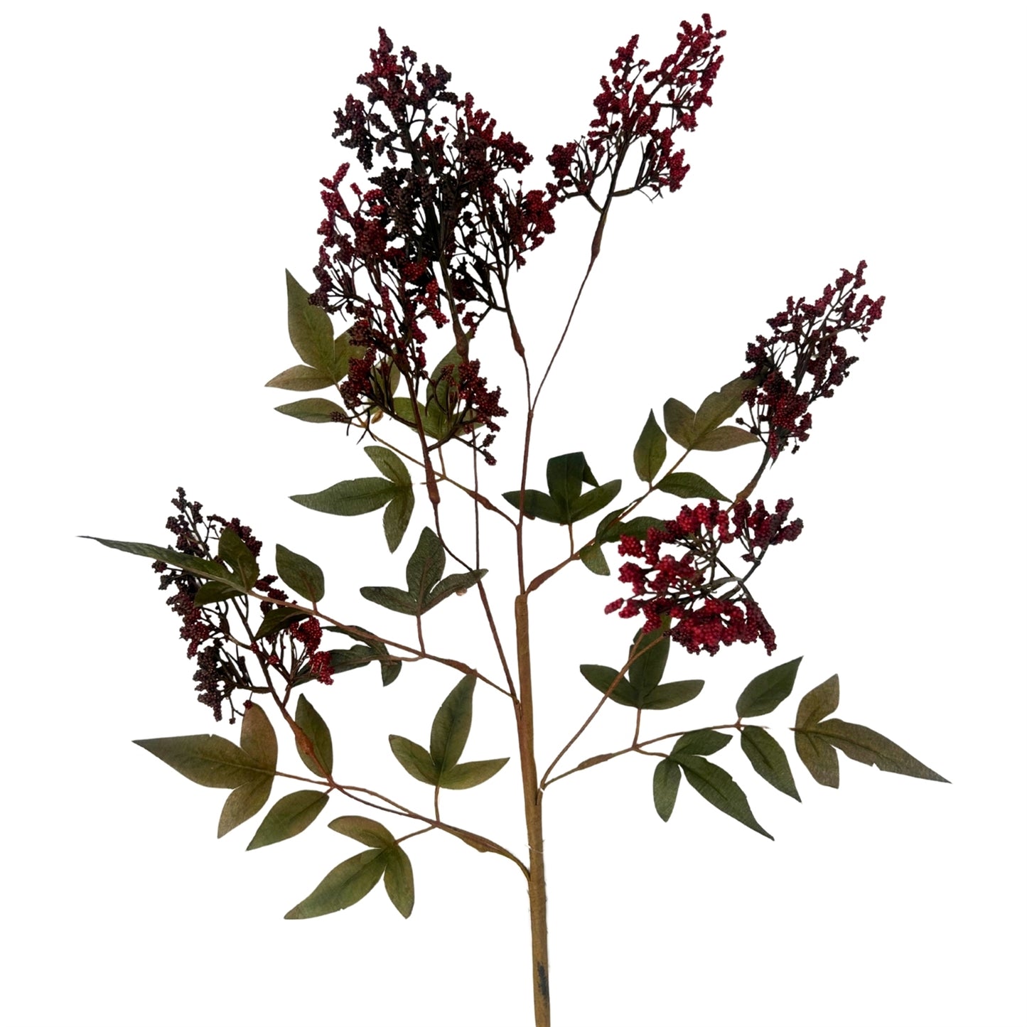 Faux Nandina Berry Stem 31" | YS