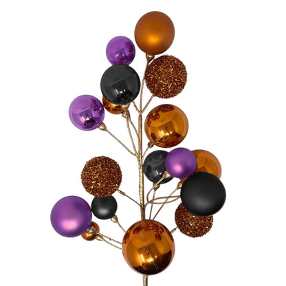Mixed Shiny/Matte Ball Spray 30" - Orange/Purple/Black | TG