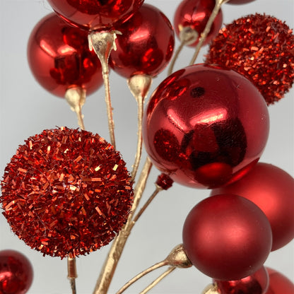 Mixed Shiny/Matte Ball Spray 30" - Red | TG