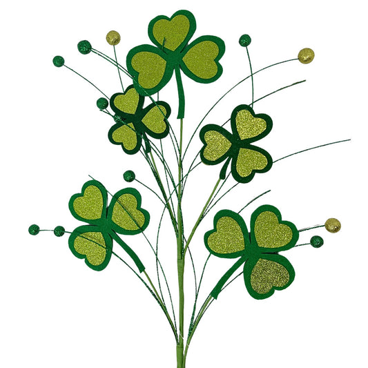 Felt/Glitter Clover Spray 29" | QP