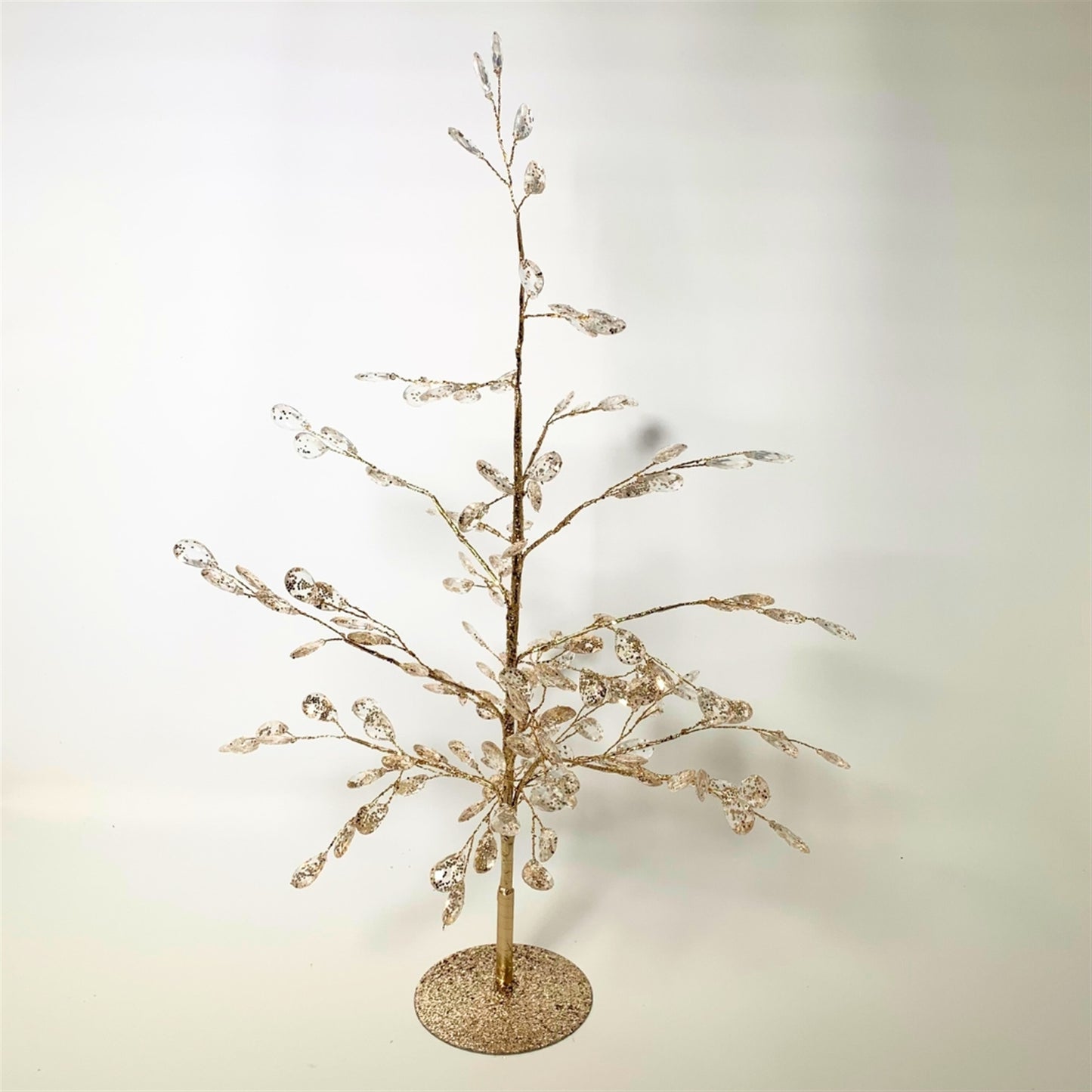 Elegant Pear Acrylic Gem Tree - Champagne 18.5” | YANTI