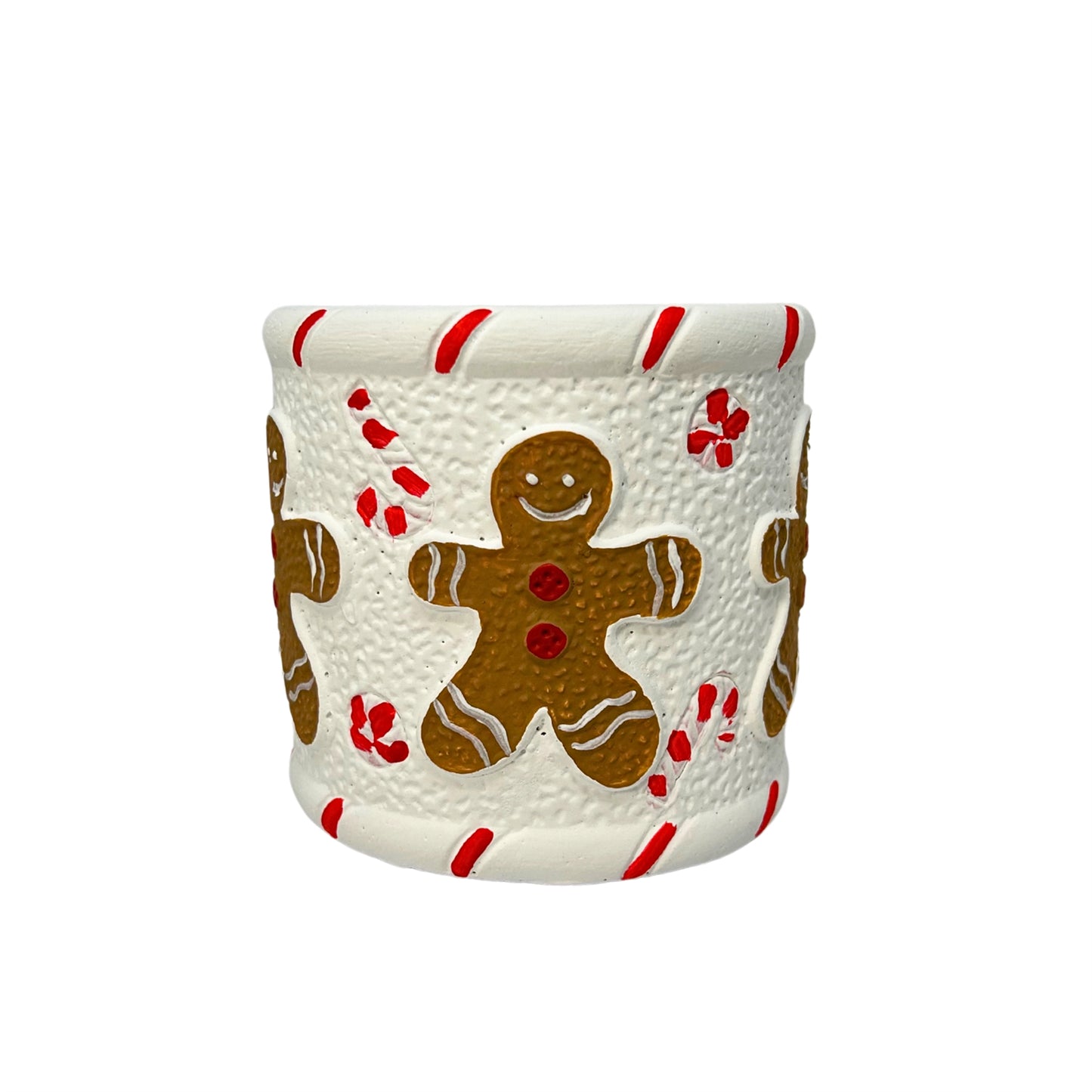 Gingerbread Candy Ceramic Pot 4" x 4"  | YK