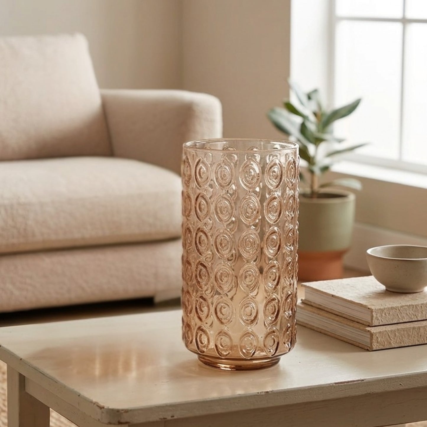 10"H Glass Vase - Pink | SB