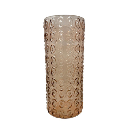 14"H Glass Vase- Pink