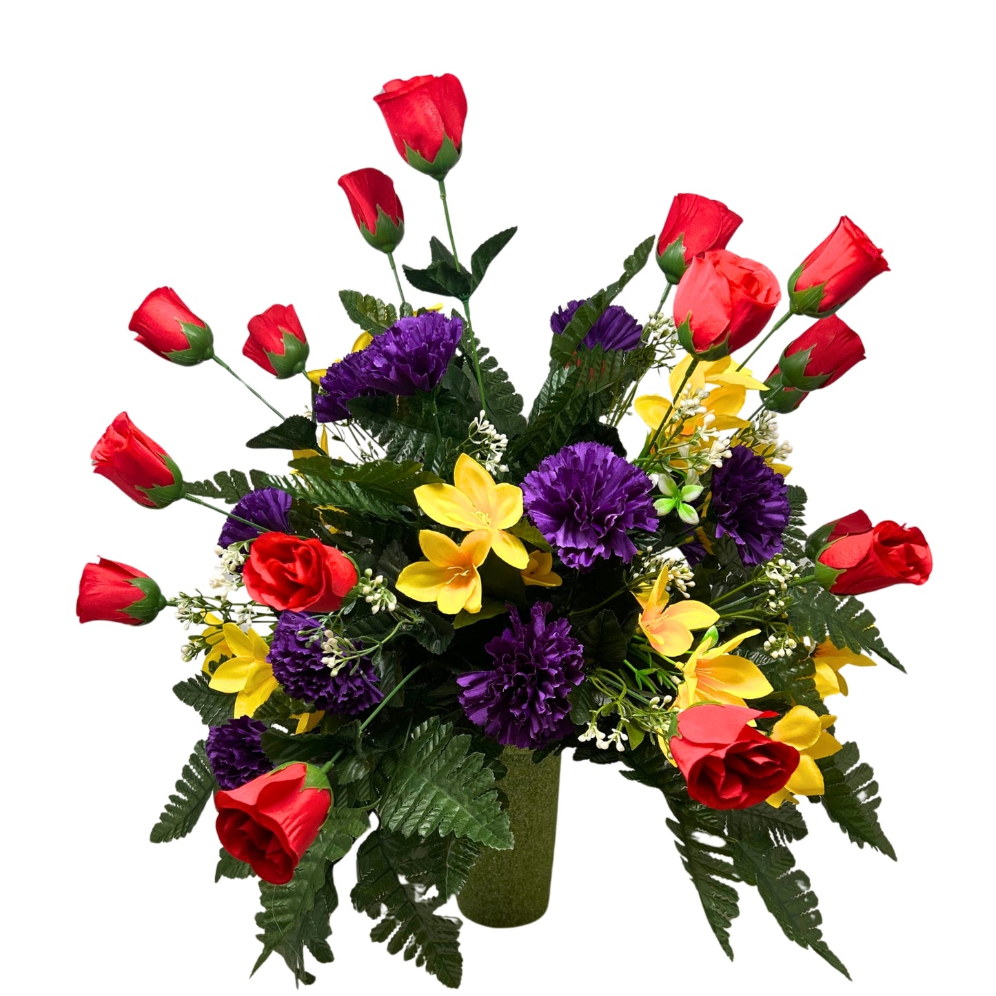 Rolling Fields Pre-Made Vase Insert (Red/Yellow/Purple)