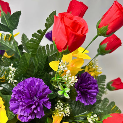 Rolling Fields Pre-Made Vase Insert (Red/Yellow/Purple)