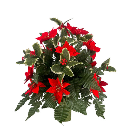"Holiday Beauty" Pre-Made Vase Insert (Red, Dark Green)