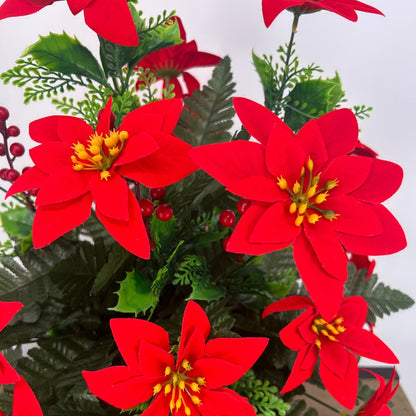 "Christmas Memories" Pre-Made Vase Insert (Red, Dark Green)