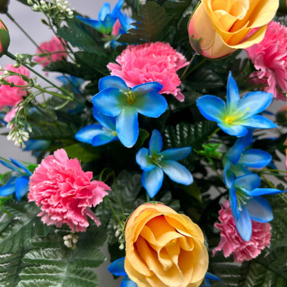 Rolling Fields Pre-Made Vase Insert (Apricot/Pink/Blue)