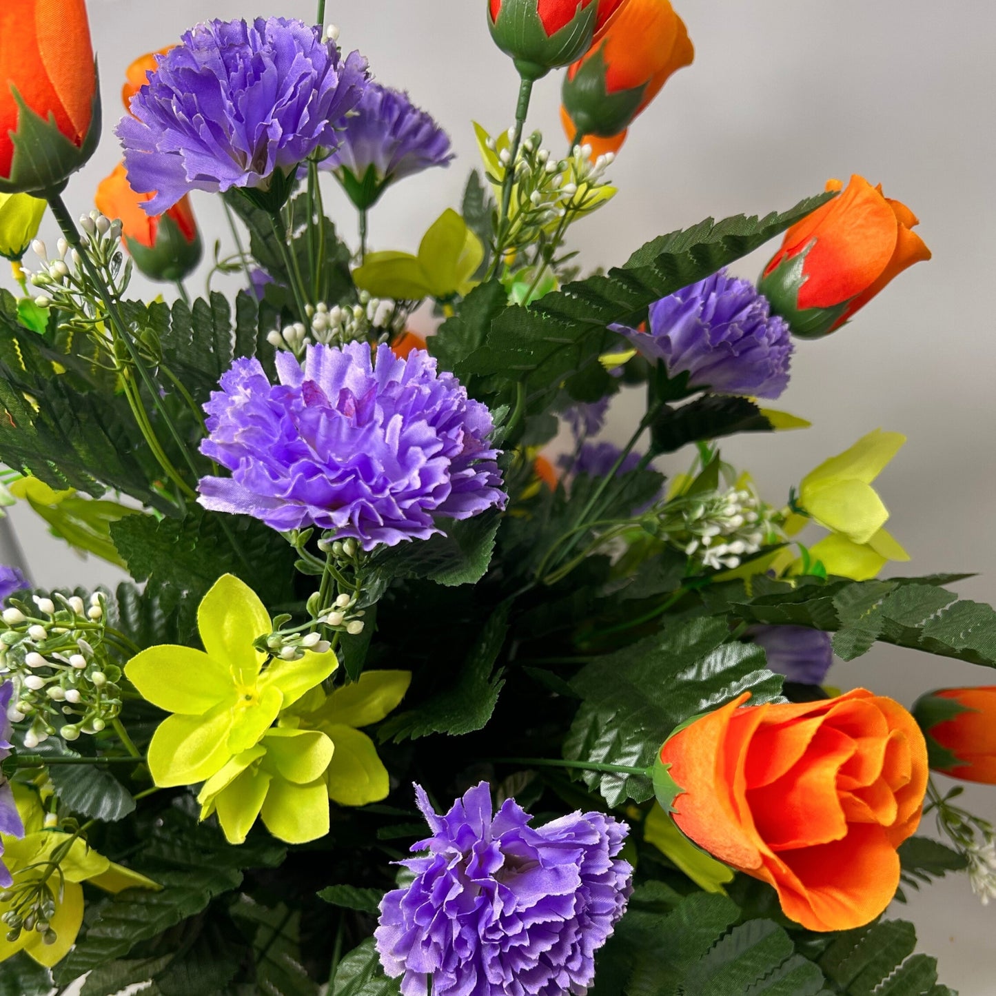 Rolling Fields Pre-Made Vase Insert (Orange/Purple/Lime)