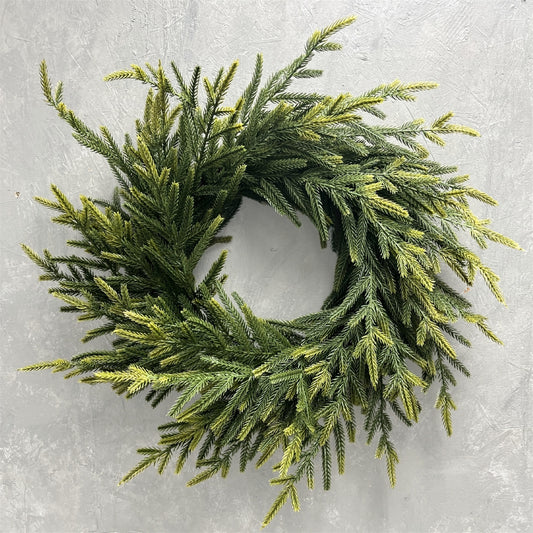 Soft Touch Norfolk Pine Wreath 24" Light Green | DB