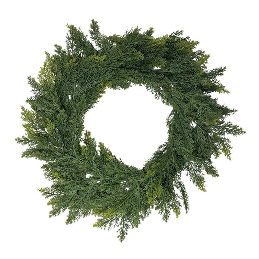 Wispy Fresh Touch Cedar Wreath 20" | DB