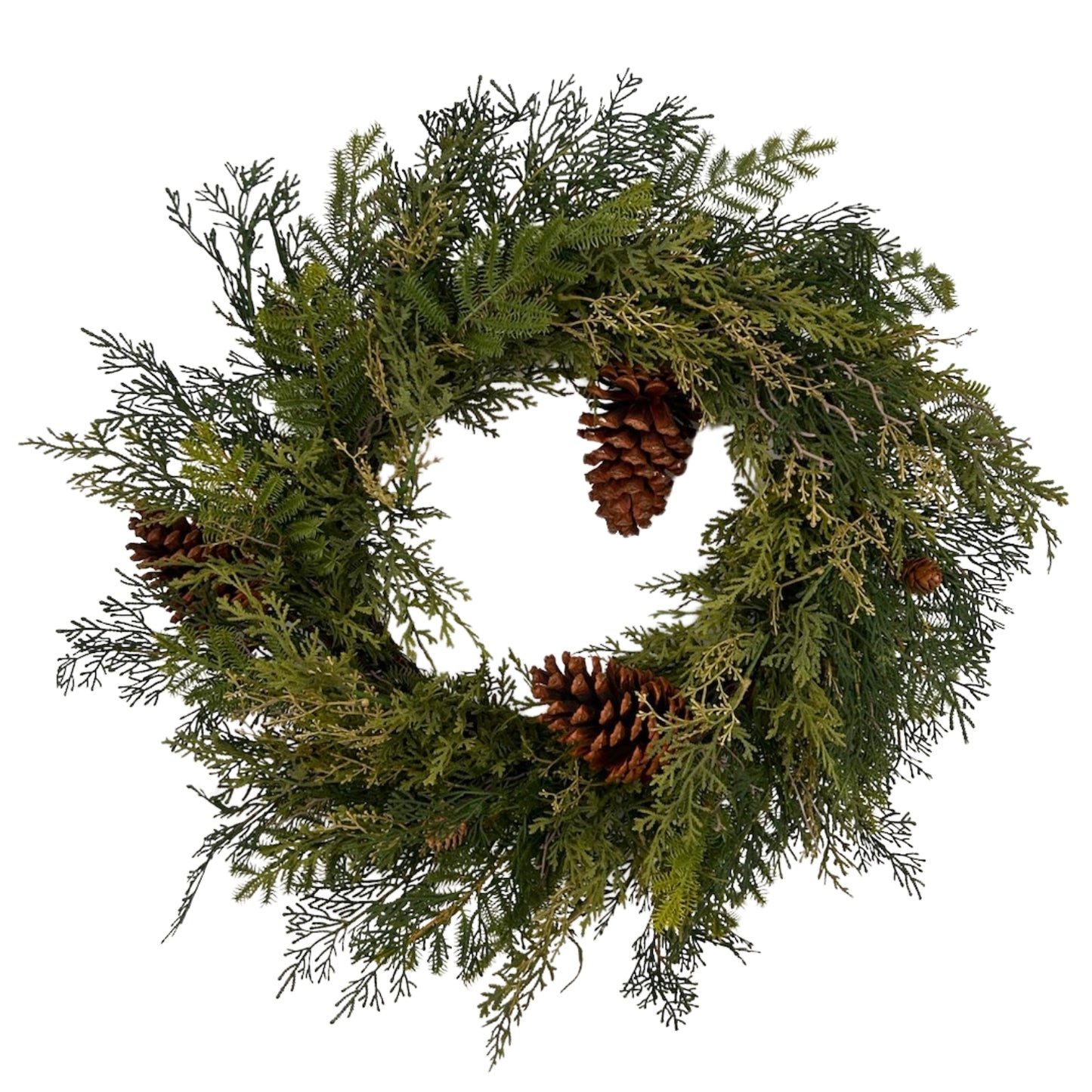 Real Touch Mixed Cedar Wreath 27" | YS