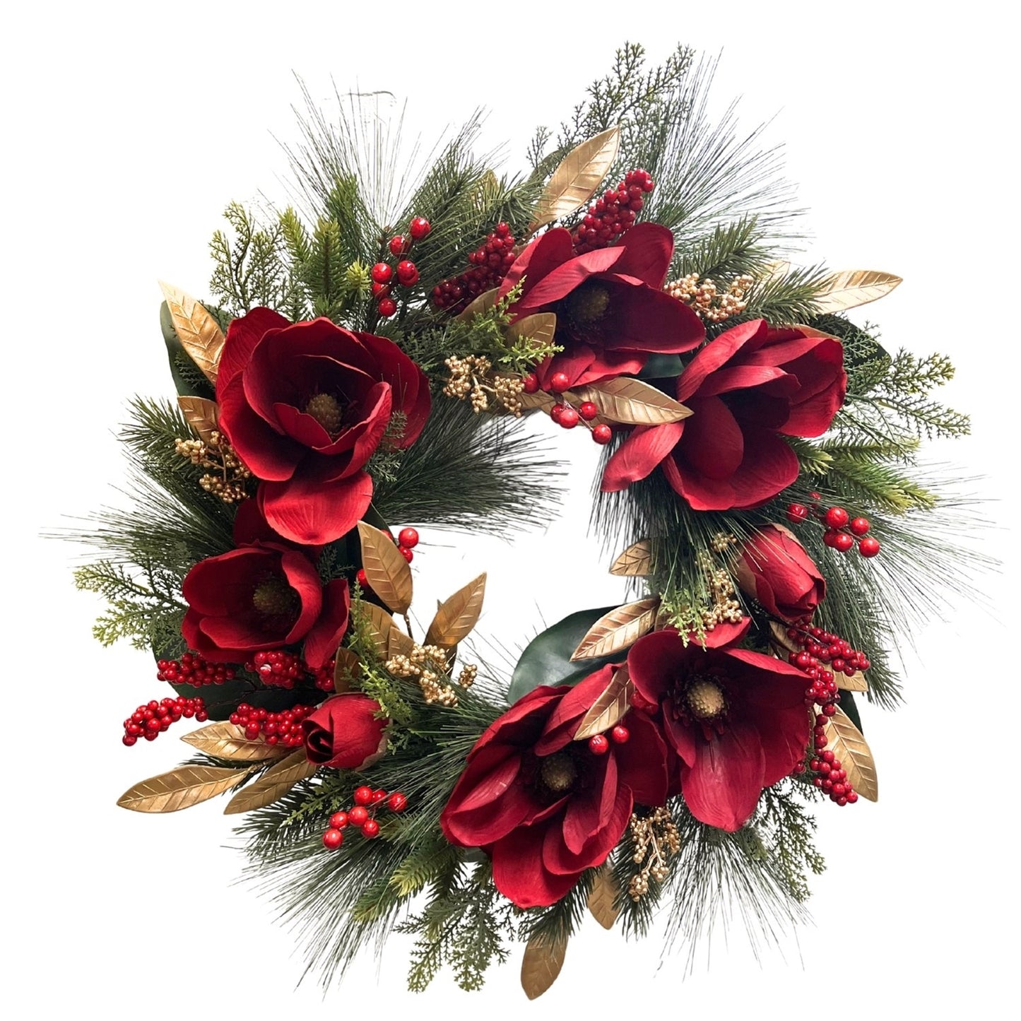 Golden Estate Magnolia Wreath 24" | TG