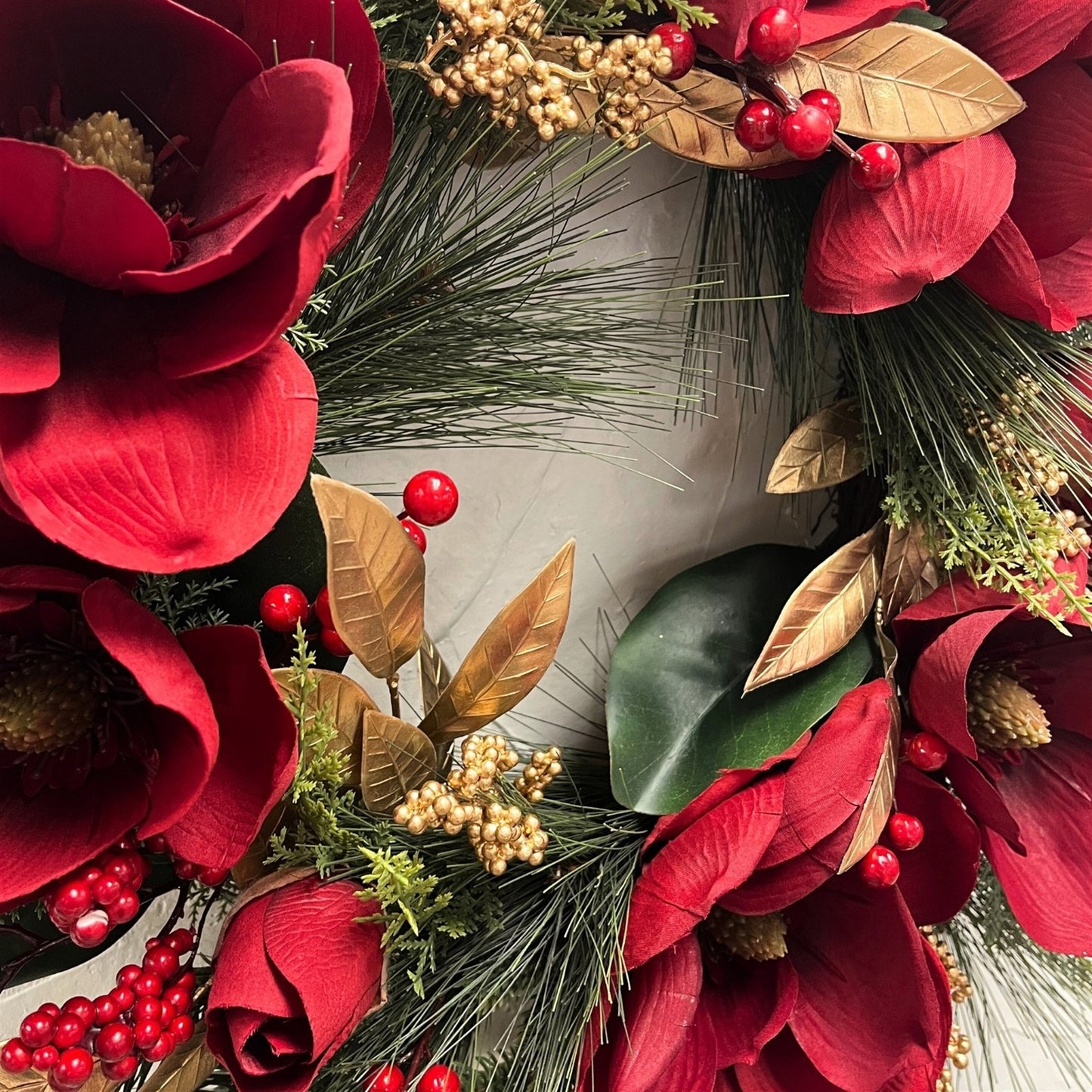 Golden Estate Magnolia Wreath 24" | TG