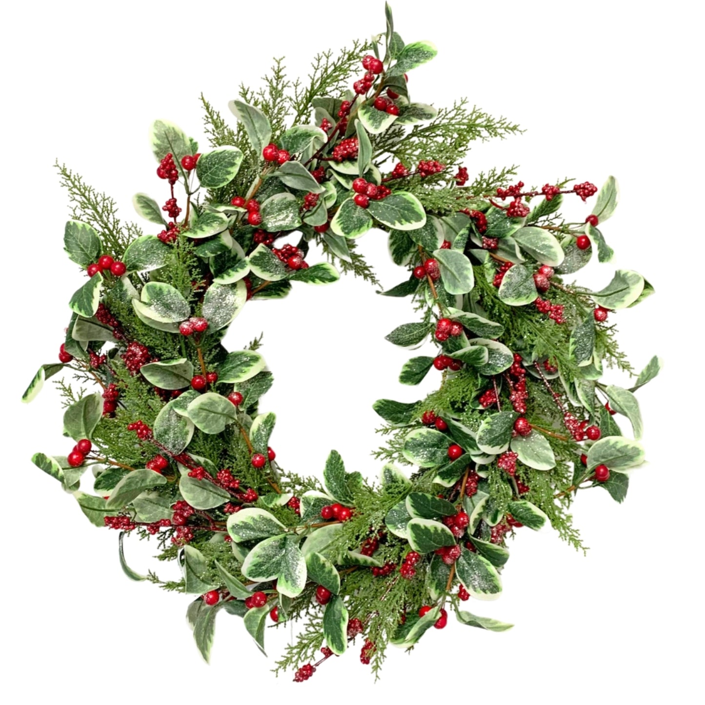 Winter Frost Berry Cedar Wreath 24” |KS