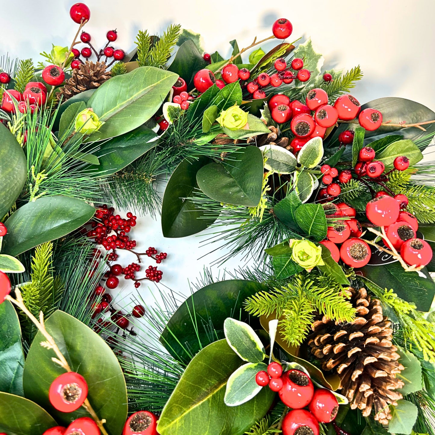 Holly Berry Pine Holiday Wreath 28" | LC