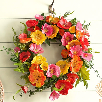 Vibrant Passion Poppy Wreath 24‘’ | QPE