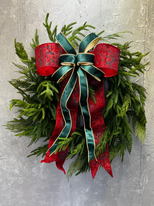 Ralph Lauren Inspired Christmas Wreath DIY Kit {Assembly Required}
