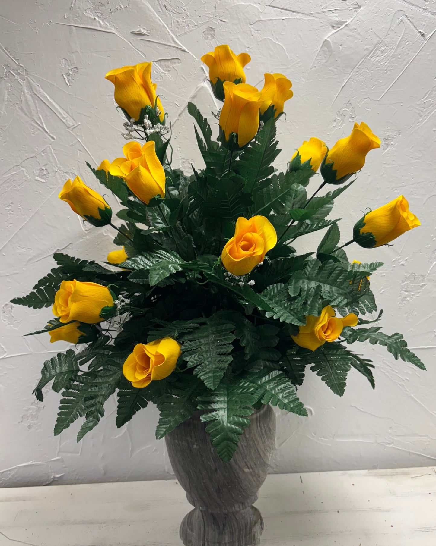 Yellow Rose Bud Vase Insert