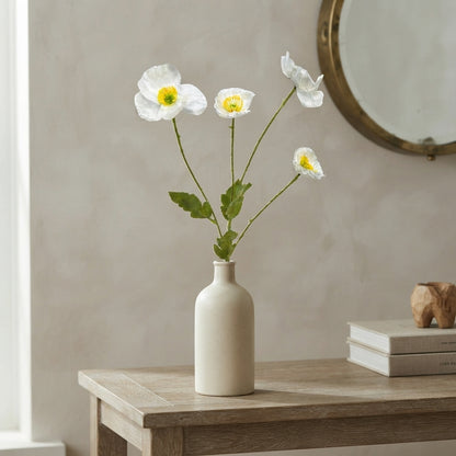 Mini Field Poppy Spray x 4 - 23" - White | GT