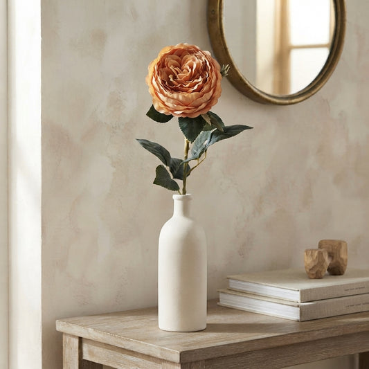 Faux Dried English Rose 24" - Pale Peach | GT