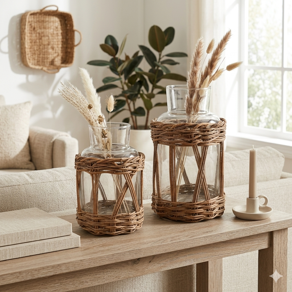 10"H Glass Vase - Clear | SB