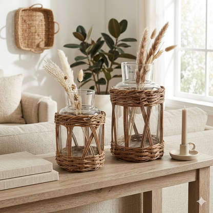 10"H Glass Vase - Clear | SB