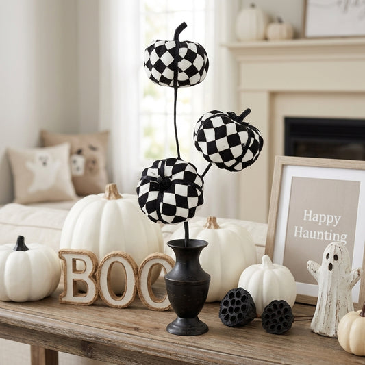 Harlequin Pumpkin Pick x 3 - 12" | QP
