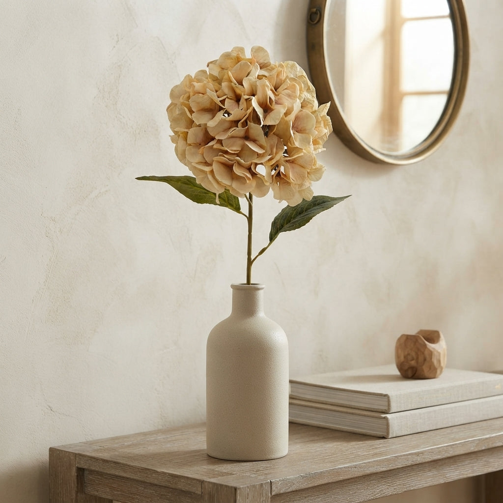 Faux Dried Hydrangea Stem 30" - Ivory | GT