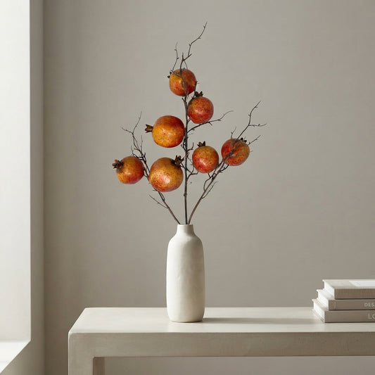 Faux Botanical Pomegranate Stem 34" | YS