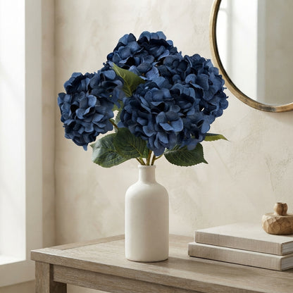 Faux Dried Hydrangea Stem 30" - Navy Blue | GT