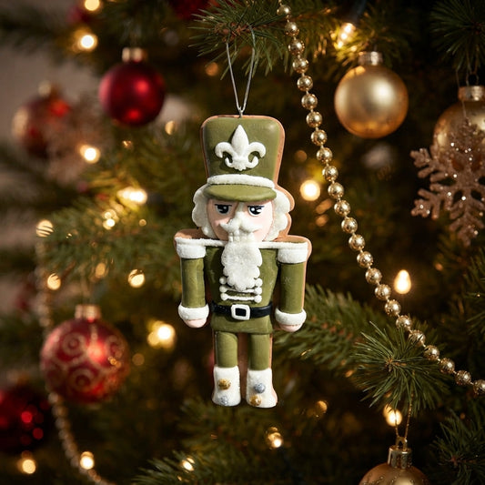 Gingerbread Nutcracker Cookie Green 6" | LC