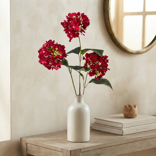 Budding Hydrangea Spray x 3 - 30" - Red | GT