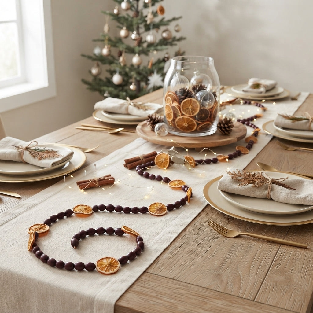 Orange Slice Berry Garland - Orange/Red 72” | QP