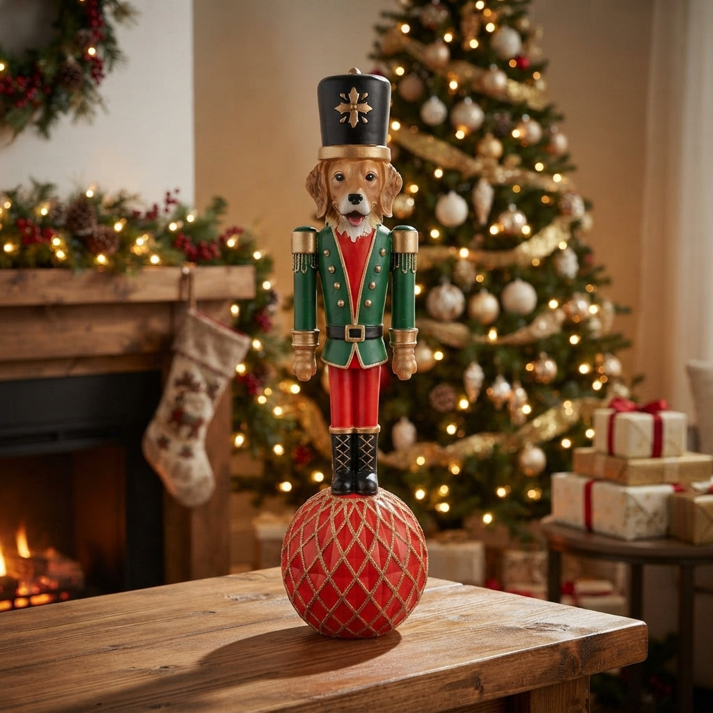 Golden Retriever Nutcracker Resin Décor 16" | LC