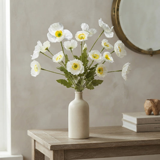 Mini Field Poppy Spray x 4 - 23" - White | GT